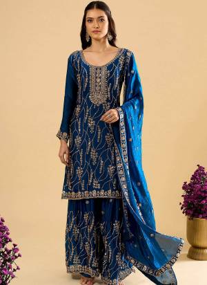 Attractive These Party Wear Designer Plazzo Suit in Fine Colored Pair With Bottom And Dupatta.These Top Are Fendy Silk And Bottom Are Fabricated On Fendy Silk Pair With Fendy Silk Dupatta.Its Beautified With Designer Embroidery With Deads Cut Dana Work.
