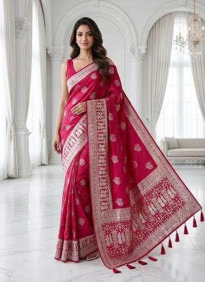  Looking These Party Wear Saree in Fine Colored.These Saree Are Lichi Silk And Blouse is Fabricated On Lichi Silk.Its Beautified With Woven Silver Jari Designer.