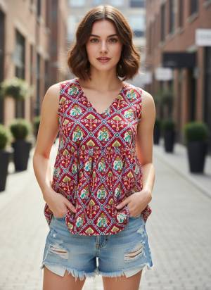 Looking These Beautiful Looking Readymade Short Top.These Top is Fabricated On Cotton.Its Beautified With Designer Printed.