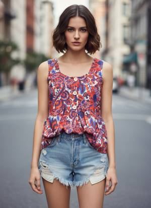 Looking These Beautiful Looking Readymade Short Top.These Top is Fabricated On Poly Crepe.Its Beautified With Designer Printed.