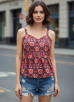 Looking These Beautiful Looking Readymade Short Top.These Top is Fabricated On Poly Crepe.Its Beautified With Designer Printed.