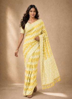 Looking These Party Wear Fancy Saree in Fine Colored Pair With Blouse.These Saree and Blouse Are Fabricated On Georgette.Its Beautified With Woven Jacquard Designer.