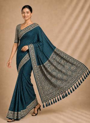 Garb These Party Wear Fancy Saree in Fine Colored Pair With Blouse.These Saree and Blouse Are Fabricated On Chiffon.Its Beautified With Wevon Jacquard Designer.