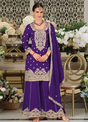 Looking These Party Wear Fancy Designer Plazzo Suit in Fine Colored Pair With Bottom And Dupatta.These Top Are Chinon And Dupatta Are Fabricated On Chinon Pair With Crepe Bottom.Its Beautified With Crepe Inner.Its Beautified With Heavy Designer Embroidery Work.