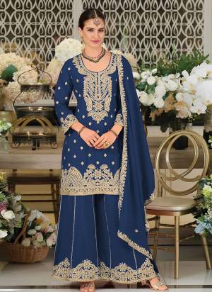 Looking These Party Wear Fancy Designer Plazzo Suit in Fine Colored Pair With Bottom And Dupatta.These Top Are Chinon And Dupatta Are Fabricated On Chinon Pair With Crepe Bottom.Its Beautified With Crepe Inner.Its Beautified With Heavy Designer Embroidery Work.