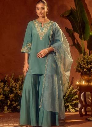 Garb These Suit in Fine Colored Pair With Bottom And Dupatta.These Top Are Chanderi Silk And Bottom Are Fabricated On Chanderi Silk Pair With Organza Dupatta.Its Beautified With Designer Embroidery Work.