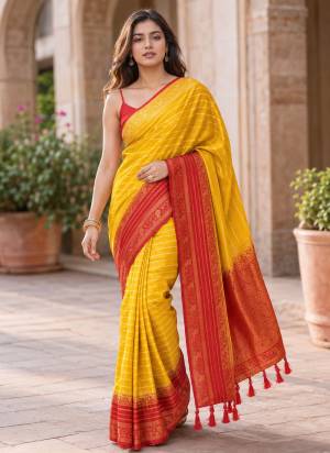 Garb These Party Wear Fancy Saree in Fine Colored Pair With Blouse.These Saree and Blouse Are Fabricated On Crepe.Its Beautified With Wevon Jari Jacquard Designer.