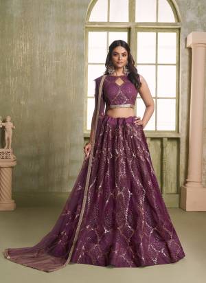 For A Different Look,Grab These Party Wear Designer Lehenga in All Over Pretty Colored Pair With Blouse And Dupatta.These Lehenga Choli And Dupatta is All Over Butterfly Net Base Fabric With Designer Tone To Tone Thread,Glitter Sequance Embroidery Work.