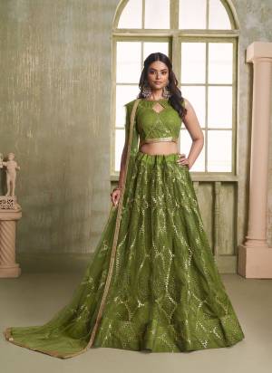 For A Different Look,Grab These Party Wear Designer Lehenga in All Over Pretty Colored Pair With Blouse And Dupatta.These Lehenga Choli And Dupatta is All Over Butterfly Net Base Fabric With Designer Tone To Tone Thread,Glitter Sequance Embroidery Work.