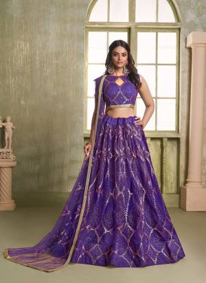 For A Different Look,Grab These Party Wear Designer Lehenga in All Over Pretty Colored Pair With Blouse And Dupatta.These Lehenga Choli And Dupatta is All Over Butterfly Net Base Fabric With Designer Tone To Tone Thread,Glitter Sequance Embroidery Work.