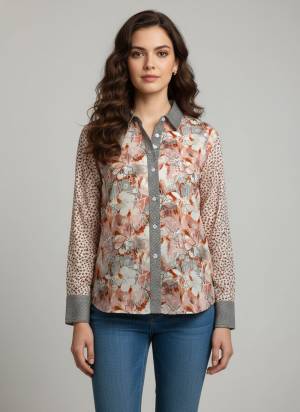 Looking These Beautiful Looking Readymade Short Shirt.These Shirt is Fabricated On Super Satin.Its Beautified With Designer Digital Printed.