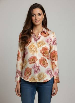 Looking These Beautiful Looking Readymade Short Shirt.These Shirt is Fabricated On Super Satin.Its Beautified With Designer Digital Printed.