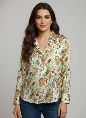 Looking These Beautiful Looking Readymade Short Shirt.These Shirt is Fabricated On Super Satin.Its Beautified With Designer Digital Printed.