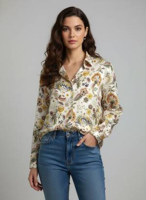 Looking These Beautiful Looking Readymade Short Shirt.These Shirt is Fabricated On Super Satin.Its Beautified With Designer Digital Printed.