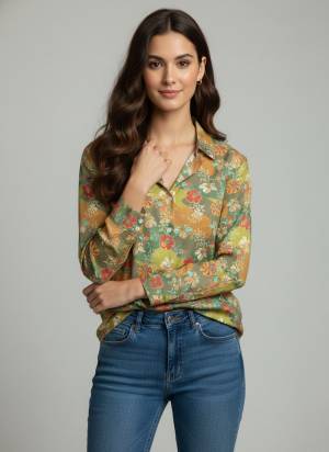 Looking These Beautiful Looking Readymade Short Shirt.These Shirt is Fabricated On Super Satin.Its Beautified With Designer Digital Printed.