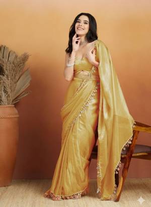 Garb These Party Wear Ready To Wear Saree in Fine Colored.These Saree Are Organza And Blouse is Organza Fabricated.Its Beautified With Solid With Heavy Lace Border Designer.