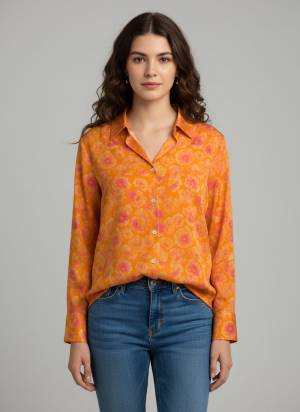 Garb These Beautiful Looking Readymade Short Shirt.These Shirt is Fabricated On Crepe.Its Beautified With Designer Digital Printed.