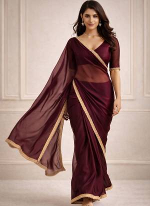Grab These Party Wear Ready To Wear Saree in Fine Colored Pair With Blouse.These Saree and Blouse Are Fabricated On Jimmy Choo.Its Beautified With Solid With Lace Border Designer.