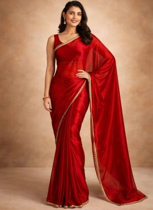 Grab These Party Wear Ready To Wear Saree in Fine Colored Pair With Blouse.These Saree and Blouse Are Fabricated On Jimmy Choo.Its Beautified With Solid With Lace Border Designer.