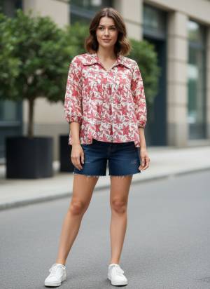 Looking These Beautiful Looking Readymade Short Top.These Top is Fabricated On Poly Crepe.Its Beautified With Designer Printed.