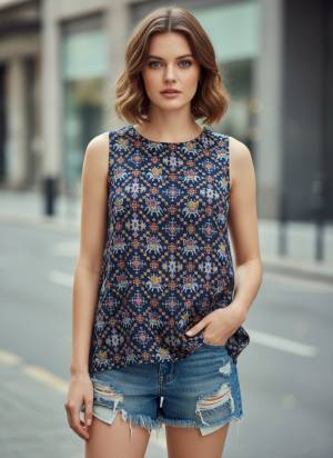 Looking These Beautiful Looking Readymade Short Top.These Top is Fabricated On Viscose Rayon.Its Beautified With Designer Printed.