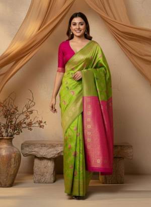 Looking These Party Wear Saree in Fine Colored.These Saree is Fabricated On Art Silk Pair With Art Silk Blouse.Its Beautified Woven Jacquard Designer.