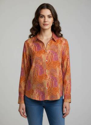 Garb These Beautiful Looking Readymade Short Shirt.These Shirt is Fabricated On Crepe.Its Beautified With Designer Digital Printed.