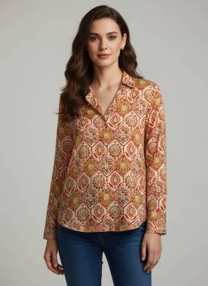 Garb These Beautiful Looking Readymade Short Shirt.These Shirt is Fabricated On Crepe.Its Beautified With Designer Digital Printed.