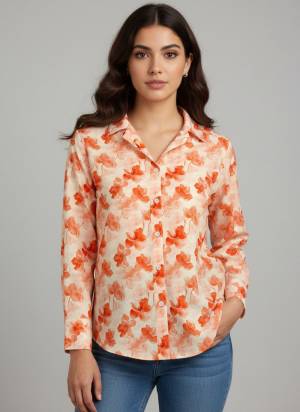 Garb These Beautiful Looking Readymade Short Shirt.These Shirt is Fabricated On Crepe.Its Beautified With Designer Digital Printed.