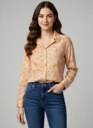 Garb These Beautiful Looking Readymade Short Shirt.These Shirt is Fabricated On Crepe.Its Beautified With Designer Digital Printed.