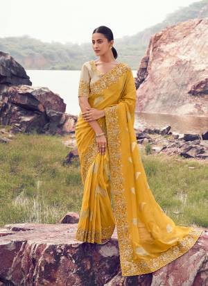 Looking These Fancy Party And Fastival Wear Saree in Fine Colored.These Saree Are Tissue Jacquard And Blouse is Fabricated On Silk.Its Beautified With Designer Mirror,Jari,Sequance Embroidery With Pearl Stone Hand Work.