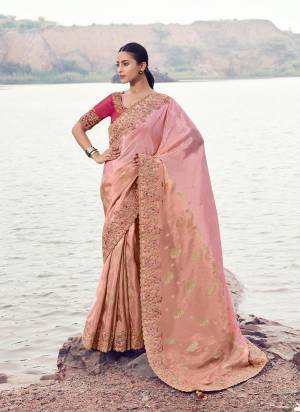 Looking These Fancy Party And Fastival Wear Saree in Fine Colored.These Saree Are Tissue Organza And Blouse is Fabricated On Silk.Its Beautified With Designer Mirror,Jari,Sequance Embroidery With Pearl Stone Hand Work.