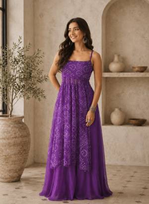 Garb These Beautiful Looking Readymade Top With Bottom.These Top And Bottom Are Faux Georgette Fabricated.Its Beautified With Designer Digital Printed.