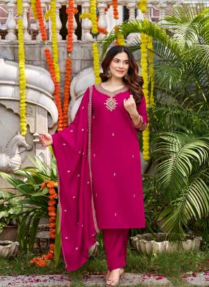 Garb These Suit in Fine Colored Pair With Bottom And Dupatta.These Top Are Viscose Chanderi And Bottom Are Fabricated On Viscose Chanderi Pair With Chanderi Dupatta.Its Beautified With Designer Embroidery Work.