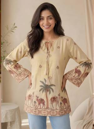 Looking These Beautiful Looking Readymade Short Tunic Kurta.These Kurta is Fabricated On Cotton.Its Beautified With Designer Kalamkari Printed.