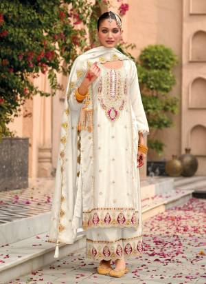 Attractive These Party Wear Designer Plazzo Suit in Fine Colored Pair With Bottom And Dupatta.These Top Are Chinon And Dupatta Are Fabricated On Chinon Pair With Chinon Bottom.Its Beautified With Crepe Silk Inner.Its Beautified With Heavy Designer Embroidery Work.