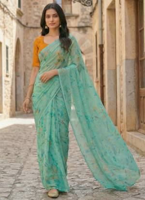 Garb These Fancy Party Wear Saree in Fine Colored.These Saree Are Organza And Blouse is Art Silk Fabricated.Its Beautified With Designer Printed,Embroidery Work.