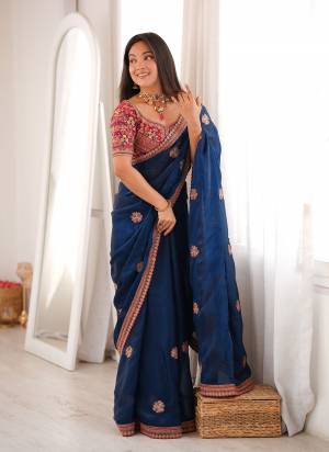 Looking These Fancy Party Wear Saree in Fine Colored.These Saree Are Fendy Satin And Blouse is Fendy Satin Fabricated.Its Beautified With Heavy Designer Embroidery Work.