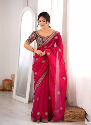 Looking These Fancy Party Wear Saree in Fine Colored.These Saree Are Fendy Satin And Blouse is Fendy Satin Fabricated.Its Beautified With Heavy Designer Embroidery Work.