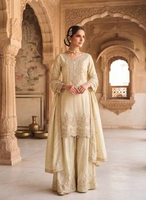 Looking These Party Wear Free Size Stitched Plazzo Suit in Fine Colored Pair.These Top And Bottom Are Viscose Fabriced And Silk Dupatta.Its Beautified With Woven Jari Designer With Embroidery Work.