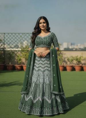 Grab These Beautiful Colored Lehenga Choli.These Lehenga and Dupatta Are Fabricated On Faux Georgette Pair With Faux Georgette Blouse.Its Beautified With Heavy Sequance Embroidery Work.