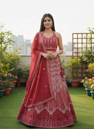 Grab These Beautiful Colored Lehenga Choli.These Lehenga and Dupatta Are Fabricated On Faux Georgette Pair With Faux Georgette Blouse.Its Beautified With Heavy Sequance Embroidery Work.