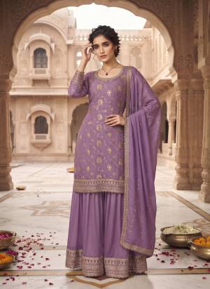 Attractive These Party Wear Free Size Stitched Plazzo Suit in Fine Colored Pair With Dupatta.These Top And Bottom Are Chinon And Dupatta Are Chinon And Pair With Inner.Its Beautified With Woven Jacquard Designer With Embroidery Work.