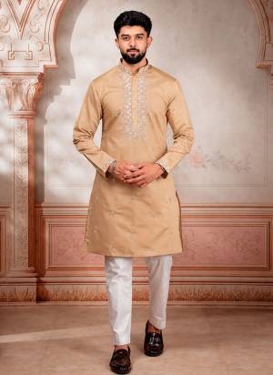 For A festive And Party Wear,Looking These Readymade Kurta With Payjama in Fine Colored.These Kurta is Fabricated On Cotton And Art Silk Bottom With Designer Embroidery Work.Buy Now.