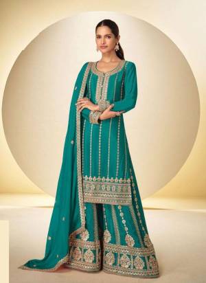 Attractive These Party Wear Free Size Stitched Plazzo Suit in Fine Colored Pair.These Top Bottom And Dupatta Are Chinon And Pair With Santoon Inner.Its Beautified With Heavy Designer Embroidery Work.