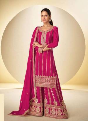 Attractive These Party Wear Free Size Stitched Plazzo Suit in Fine Colored Pair.These Top Bottom And Dupatta Are Chinon And Pair With Santoon Inner.Its Beautified With Heavy Designer Embroidery Work.