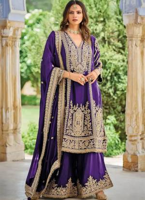 Garb These Party Wear Free Size Stitched Plazzo Suit in Fine Colored Pair.These Top Bottom And Dupatta Are Chinon And Pair With Crepe Inner.Its Beautified With Heavy Designer Embroidery Work.