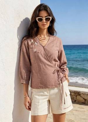 Looking These Beautiful Looking Readymade Short Tunic Top.These Top is Fabricated On Linen Cotton.Its Beautified With Designer Embroidery Work.