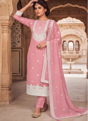 Garb These Suit in Fine Colored Pair With Bottom And Dupatta.These Top And Dupatta Are Fabricated On Organza Pair With Jam Satin Bottom.Its Beautified With Woven Designer With Embroidery, Hand Work.