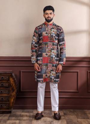 For A festive And Party Wear,Looking These Readymade Kurta With Payjama in Fine Colored.These Kurta is Fabricated On Cotton And Art Silk Bottom With Woven Checks Designer With Digital Printed.Buy Now.